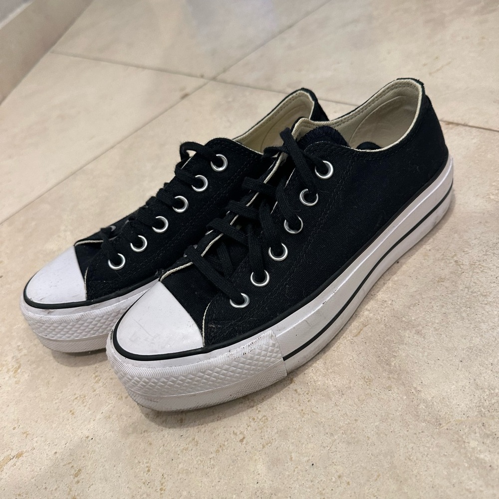 Converse Black and White Low Top Sneakers